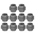 uxcell Pipe Fittings Union, 1 Inch Malleable Cast Iron Union Threaded for Vintage Retro Industrial Pipe, Furniture and DIY Decor Black, 10Pcs