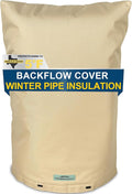 Backflow Preventer Cover Insulated (5˚F) - 18"W x 34"H Backflow Cover for Winter Pipe Freeze Protection - Sprinkler Covers for Outside with 7 Layers Fabric Double Wall Insulation Cover