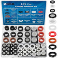 129 PCS Garden Hose Washers Shower Head Gaskets with Screen Filter,Silicone Rubber Washer for 3/4,1/2 Inch Water Fittings Plumbing Shower Hose Splitter Washing Machine Rv Faucet
