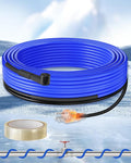 30Ft Water Pipe Heating Cable, 5W Constant Power Self-Regulating Heating Cable, 5W/FT, IPX7 Waterproof, Auto-On/Off, for Metal and Plastic Water Pipes, Freeze Protection, 120V U30HC06