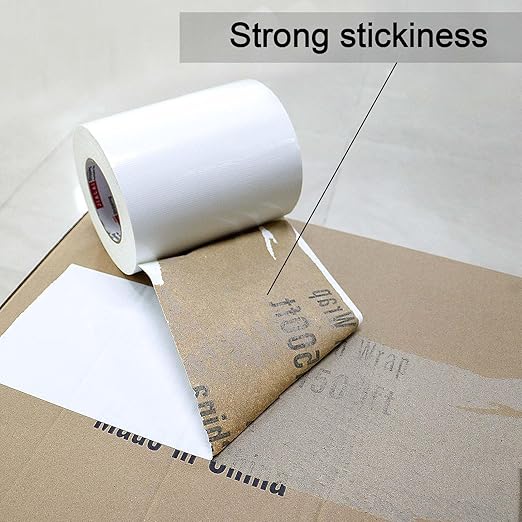 8" White Duct Tape, Industrial Grade 8 inches x 55 Yards (164 ft) Wide Tape Duct, 9 Mil Heavy-Duty, Waterproof, Strong, Flexible, No Residue, for Crafts & Home Improvement