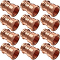 12PCS Copper Press Female Adapter,Plumbing 3/4”Copper Press Fittings x 3/4” Female NPT Coppers Press Adapter Pressure Coppers Fitting,3/4”Female NPT x Press LF Press Adapter Fittings