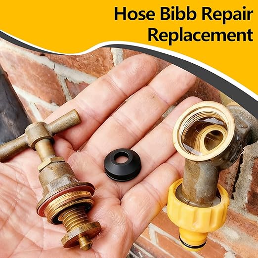 160 Pieces Hose Bib Washer & Faucet Washers Assorted Kit (14 Sizes) - Includes Hose Gaskets, Flat & Beveled Rubber Washers, Brass Bibb Screws for Outdoor Spigot, Garden Valve, Leak Plumbes