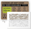 SABA Home Decor White Air Vent Cover - Acrylic Plexiglass 8" x 12" Duct Opening (10" x 14" Overall) Return Grille Covers for Walls & Ceilings NOT for Floor USE, Waves (8" x 12", Screws Installation)