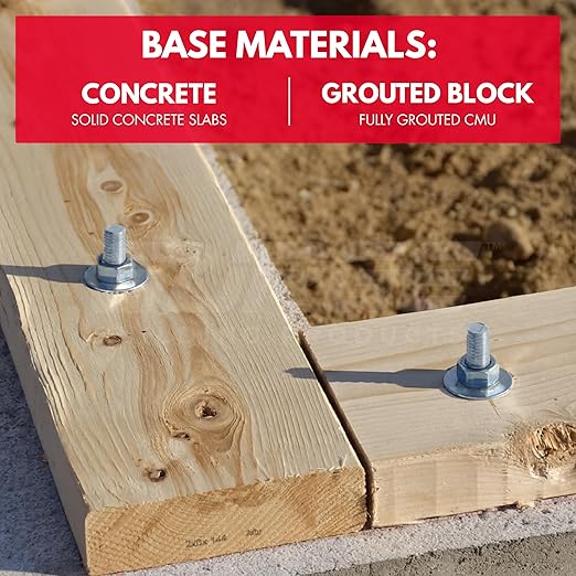 3/4" x 8-1/2" Zinc-Plated Wedge Anchors for Concrete and Cement | Heavy-Duty 3/4 Concrete Anchors (Box of 10)