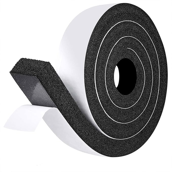 fowong Window Air Conditioner Insulating Foam Tape, 2" W X 1" T, Adhesive Weather Stripping High Resilience Window Seal Strip for Portable AC, 1 Roll X 6.5 Ft
