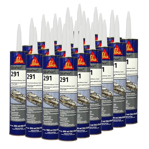 SIKA Sikaflex-291 Marine Adhesive & Sealant - White, Fast Cure Polyurethane for Boats - 10.1 fl. oz Cartridge - All-Purpose, Durable, Ideal for Above & Below Water Line (Pack of 24)