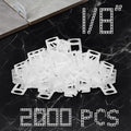 Storystore Tile Leveling Clips Tiles Leveler Spacers - 2000 Spacers Tile Leveling System 1/8 Inch Clips Lippage Free Tile and Stone Installation for PRO and DIY