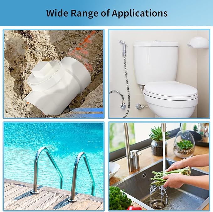 LESSO 4" PVC DWV Cleanout Tee with Plug Sewer Adapter, 4" Hub x 4" Hub x 4" Cleaning Plug with Female, for Drainage Piping Ventilation and Other System Drain, SCH40 White