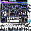mxuteuk 116PCS Air Line Quick Connect Fittings,1/8",1/4",5/16",3/8",1/2",4/6/8/10mm OD Push to Connect Fittings,Quick Connect Air Hose Fitting,Quick Release Pneumatic Kit