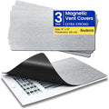 Magnetic Vent Covers, Extra Strong Magnets, Silver 8" x 12" (3 Pack) Ultra Thick 60mil, Complete Seal, Air Vent Covers for Home Floor, Ceiling, Wall Registers, HVAC, AC, RV, and Heater Vents