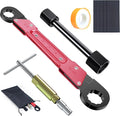 Preciva 9PCS Angle Stop Wrench Kit,2-in-1 Faucet Wrench & Compression Sleeve Puller with 5 Sandpapers &1 Storage Bag Plumbing Tool Set for Removing and Installing Angle Valves DIY & Experts