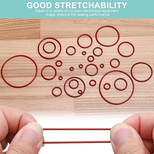 MECCANIXITY Silicone O-Ring 30mm ID 34mm OD 2mm Width Metric VMQ Sealing Gasket Replacement 50A Durometer for Plumbing Compressor Faucets Valves Repair (Red, Pack of 50)