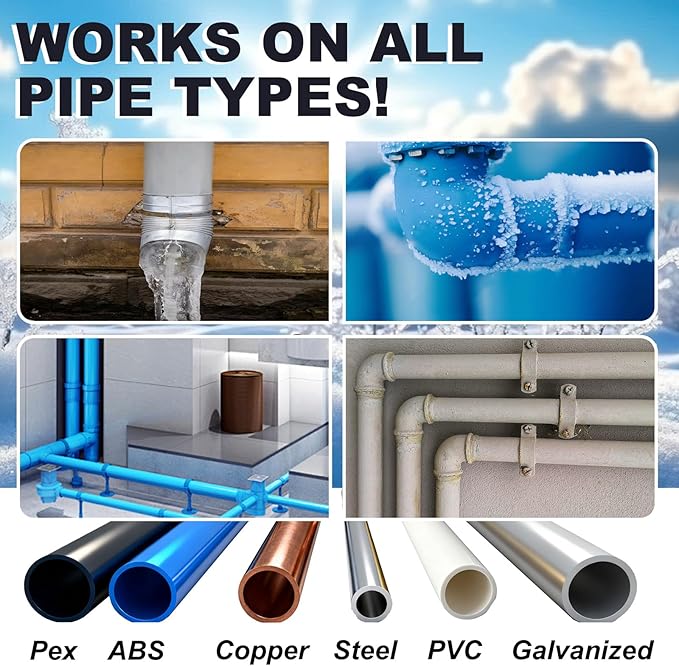 500' HTM Braid Self Regulating Heating Cable Mobile Home Heat Tape Water Pipes Freeze Protection & Freeze Free Connector Kit - Plug and End Seal *5