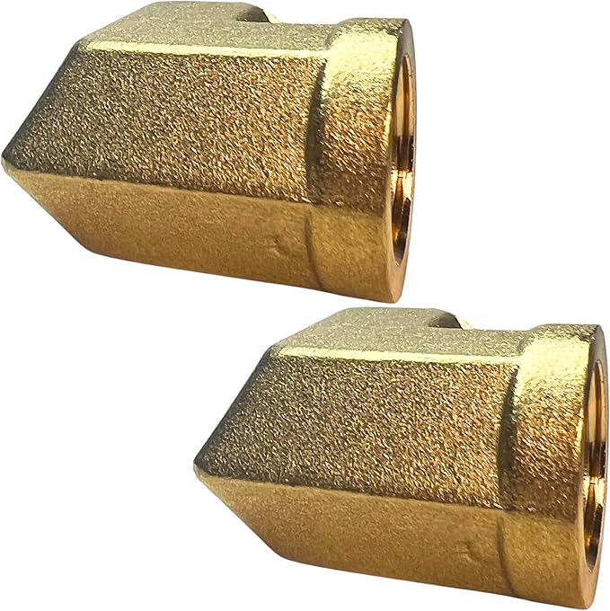 2pcs 90 Degree Brass Barstock Street Elbow 3/8" NPT Male to 3/8" NPT Female Forged Fitting by CX WONDERLAND