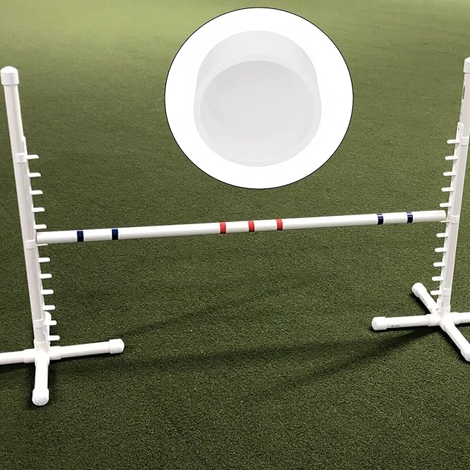 6 Pack 2" PVC Pipe End Cap Fitting, Schedule 40 Furniture Grade PVC Pipe End Cap Plug Adapter, White 2" PVC Pipe Plug Socket Fittings for Build PVC Furniture DIY Garden Shelf
