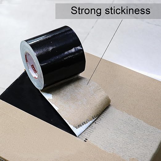 Wide Duct Tape, Industrial Grade Black Wide Tape 5 inches x 55 Yards (164 ft), 9 Mil Heavy-Duty, Waterproof, Strong, Flexible, No Residue, UV Resistant for Crafts & Home Improvement