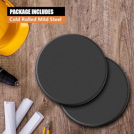 1/4 Round Steel Plate Base 8 inch Diameter, A36 Steel Plates Sheet Hot Rolled Weldable Circle (2 Pack)