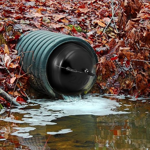 10 Inch Inflatable Pipe Plug Sewer Test Plug with 39.37 Extension Hose Rubber Plumbing Test Balloon for Sewage Pipeline Inspection