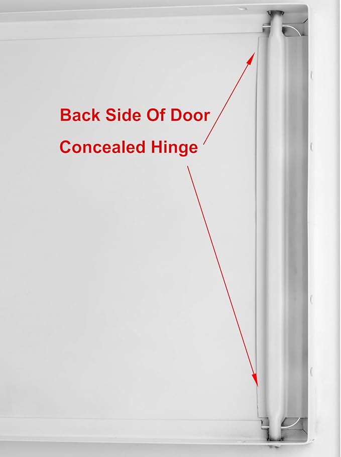 Premier 5000 Series Commercial Grade Steel Access Door, 8 x 8 Flush Universal Mount, White (Keyed Cylinder Latch)