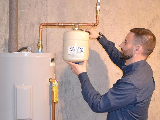 Water Worker G-5W and G-12W Thermal Expansion Tanks – Pre-Charged, Steel, Vertical Water Heater Expansion Tank – NSF Certified, Potable Water Safe – 2 or 4.4 Gallon Capacity (White, G-12W 2 Pack)