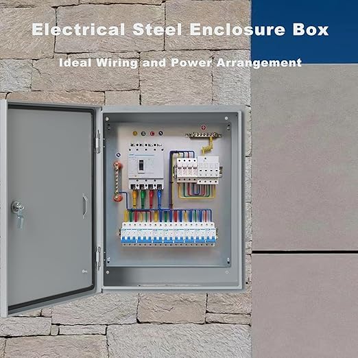 Waterproof Electrical Enclosure 16 x 16 x 8'', Outdoor Electrical Box Weatherproof, Electrical Junction Box with Reinforced Lock