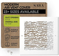 SABA Home Decor White Air Vent Cover - Acrylic Plexiglass 8" x 8" Duct Opening (10" x 10" Overall) Return Grille Decorative Covers for Walls & Ceilings NOT for Floor USE, Waves, Screws Installation