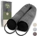 Under Door Draft Stopper and Blocker, Draft Guard for Doors and Windows, Decorative Fabric Cylinder Blocker Provides Weighted Door Insulation by DECOREALM (Black, 36 Inches)