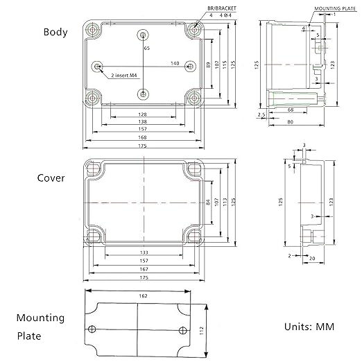 QILIPSU Outdoor Junction Box IP67 Waterproof Project Box ABS Plastic Weatherproof Electrical Enclosure Clear Cover (6.9"x4.9"x3.9" CC)