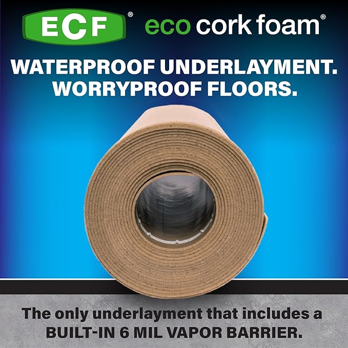 Floor Underlayment - Floor Padding for Vinyl Flooring Roll, LVP Flooring, Hardwood Flooring, Insulation Roll for Flooring Planks - 100Sq Ft