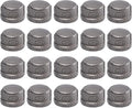 1/2" Pipe Fitting Cap, Home TZH 20 Pack Grey Malleable Iron Cast Pipe Caps for Steam-Punk Vintage Shelf Bracket DIY Plumbing Pipe Decor Furniture (20, 1/2")