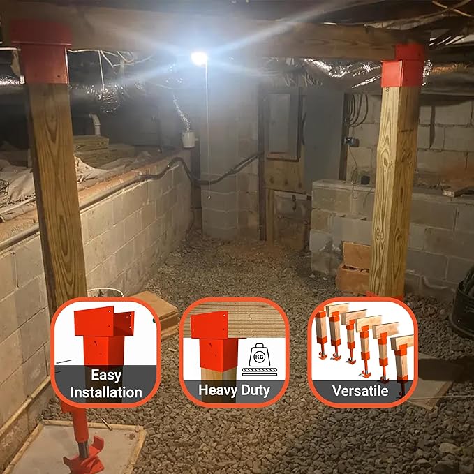 Ellis Manufacturing Company - Single 2x6 Joist Holder for 6x6 Post - Secure in Crawl Space - Metal Support, Wall Mount Bracket for Construction & Stability Applications