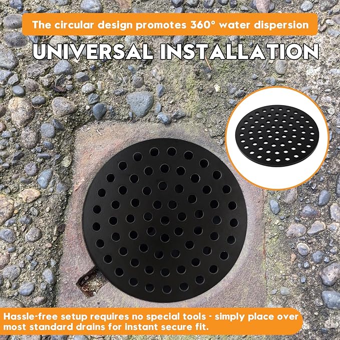 6.5 Inch Cast Iron Drain Covers, Garage Drain Cover, Basement Floor Drain Cover, Floor Drain Flood Guard, Cast Iron Floor Drain Strainer, 1 Pack
