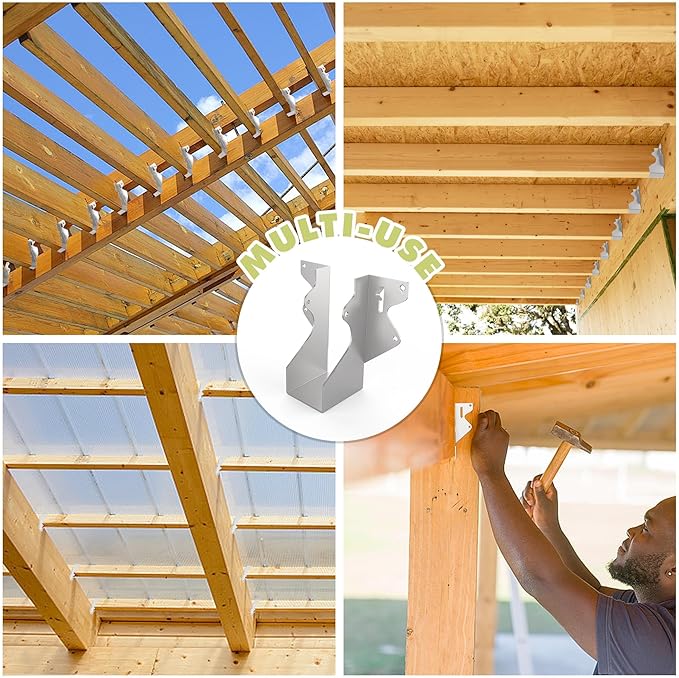 20 pcs 2x4 Joist Hanger,LU24 20 Gauge Galvanizing Face Mount Joist Hangers for Wood,Hurricane Tie for Rafter Fits Truss Connectors,Rafter Hangers 2x4 Great for Floor Deck and Ceiling Joists