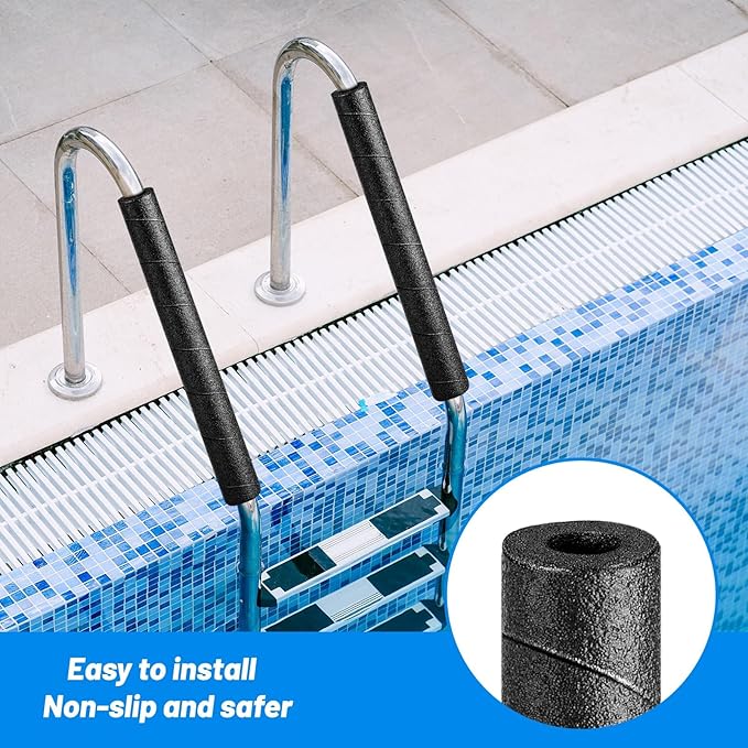 6 Pack Pipe Insulation Foam Tube, 15.7" Black Foam Pipe Covers Multi-Purpose Soft Tubing for Outdoor Indoor Swimming Pool Handle Water Pipe AC Uint