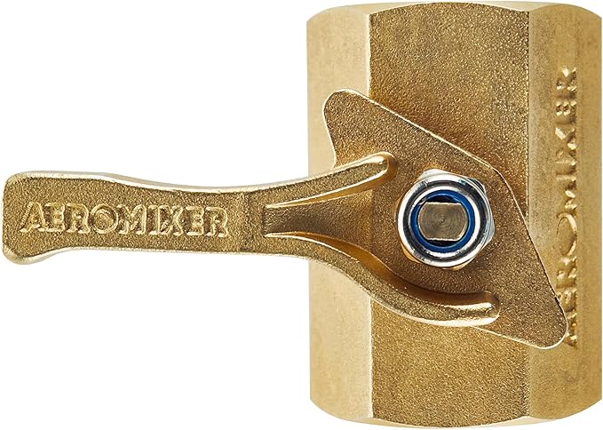 Brass Ball Valve 1" - Solid Brass Garden Hose Shut Off Valve, Female to Female NPT Connection, Heavy Duty Water Hose Valves, Connector for Efficient Liquid Flow Control,Adapter Valves for Garden Hoses