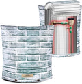 Backflow Preventer Cover Insulated (5˚F) - 16" W x 20" H Backflow Cover for Winter Pipe Freeze Protection - Sprinkler Covers for Outside - Double Wall Insulation Cover Brick White