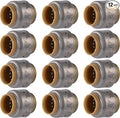 SharkBite Max 1/2 Inch Push Cap, Made in the USA, Pack of 12, Push to Connect Brass Plumbing Fitting, UR514