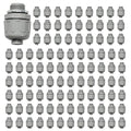 Conduit Connectors, 1/2 Inch Liquid Tight Connector NPT Non-Metallic for PVC Electrical Flexible Conduit Fittings, 180 Degree Straight, UL Listed for Home Outdoor Tubes Tools, Grey (100-Pack)