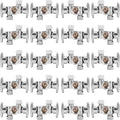 20-PCs HeSun Dual Shut Off Angle Valve, 1/2" FIP x 3/8" OD x 3/8" OD Compression, 1/4-Turn Stop Valve with 2 Shut Offs, PEX Chrome Plated Brass(VALVE140-20)
