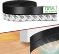 Weather Stripping Door Seal, Silicone Seal Strip for Door Frame Side, Window, Shower Bottom Seal, Strong Adhesive Door Draft Stopper for Weatherproofing and Noise Reduction, 1.8in Black