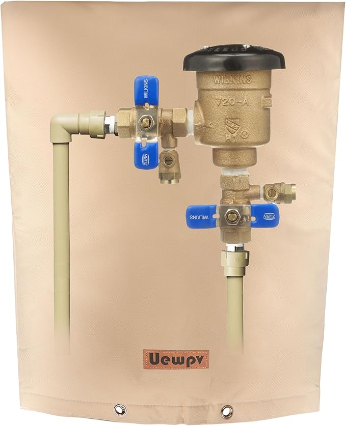 Backflow Preventer Cover Insulated-sprinkler covers for outside-With thicker 5 Layers Fabric,14"Wx19"H -Backflow insulation cover Protect water meters,sprinklers from damage during winter