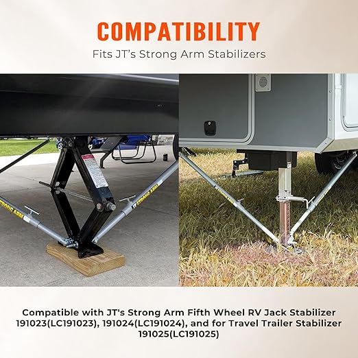 2Pcs 314594 T-Bolts Kit Compatible with JT's Strong Arm Fifth Wheel RV Jack Stabilizer Kit 191023 191024 and for Travel Trailer Stabilizer Kit 191025 Replace for LC191023 LC191024 LC191025