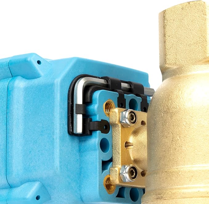 U.S. Solid 2" Motorized Ball Valve with US Plug 110VAC Brass Electrical Ball Valve, IP67, Manual Override, Direction Display Auto Return, Normally Closed, IP67