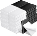 Zonon 64 Pieces Door Corner Seal Weatherstripping Exterior Door Frame Seal Draft Stopper Adhesive Corner Pads for Weather Stripping and Draft Protection (Black,White)