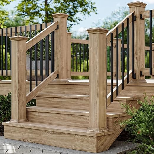 Deck Balusters,25 Pack Black Staircase Baluster with Screws, 26 Inch Metal Deck Spindles and Stairs Railing, Stylish Deck Railing for Outdoor Stair Deck Porch