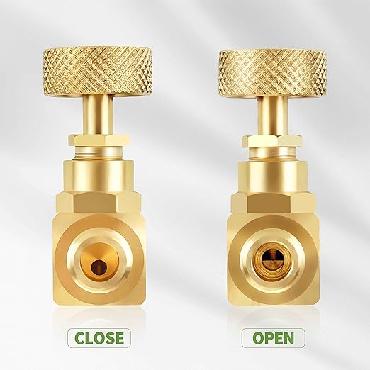 2 Pack Heavy Duty Brass Replacement Control Needle Valve 1/4" Male NPT X 1/4" Female NPT Connection