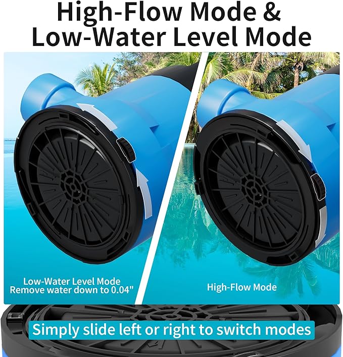 FOTING 4900GPH Sump Pump Automatic & Maunal,Drian Up to 0.04",with Float Switch,Big Flow Clean & Dirty 1/2HP Submersible Water Pump,10FT Electric Utility Pump for Pool Draining Hot Tub Garden Basement