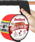 Redford Supply Co. 6 inch x 14 ft, Pipe Insulation, Outdoor Pipe Insulation Wrap for Winter Freeze Protection, Water Line Freeze Protection Foam, Insulated Wrap for Copper Pipes, PVC, AC Line