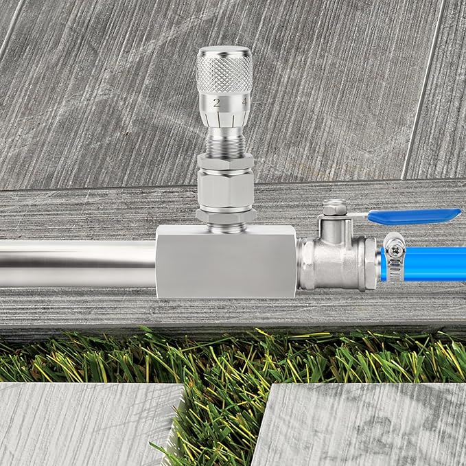 TAISHER 1PCS 304 Stainless Steel Reduce Port 3mm Needle Valve 3/8" NPT Female，Accurate Dials For Micro Flow Control Instrument Gauge Water Gas Oil